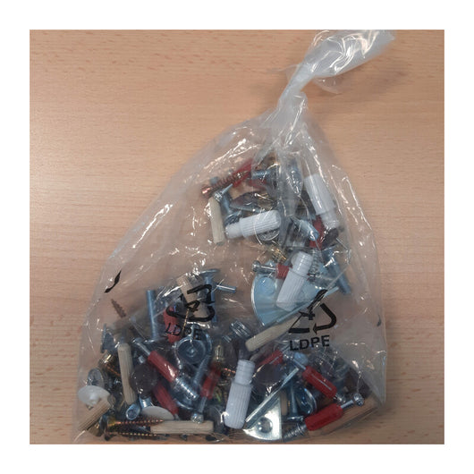 R ACCESSORI MONTAGGIO X KIT TAVOLO KENDRA90X140/190X78 BIANCO/CEMEN- 1,0 confezione