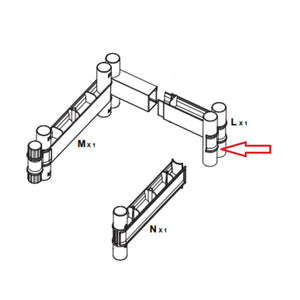 R CINTURA L X ARMADIO TERRY WAVE 1A 35X44X181H T/P 2350RUW- 1,0 pz