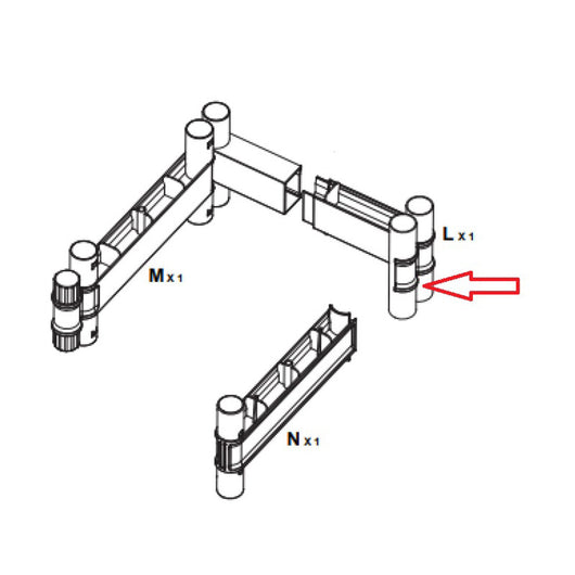 R CINTURA L X ARMADIO TERRY WAVE 1A 35X44X181H T/P 2350RUW- 1,0 pz