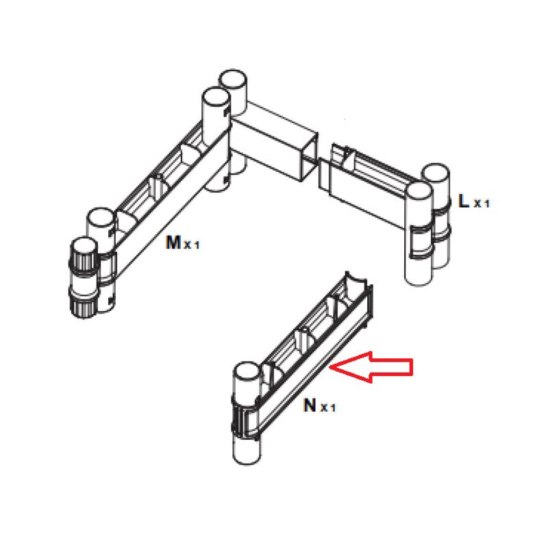 R CINTURA N X ARMADIO TERRY WAVE 1A 35X44X181H T/P 2350RUW- 1,0 pz