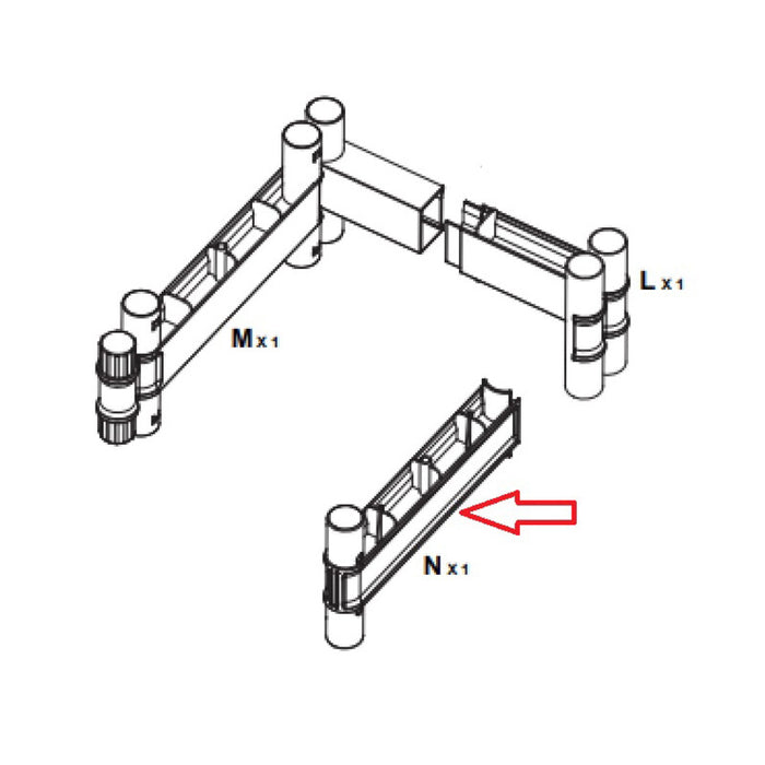 R CINTURA N X ARMADIO TERRY WAVE 1A 35X44X181H T/P 2350RUW- 1,0 pz