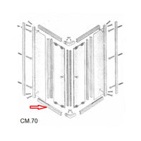 R PROFILO INFERIORE  LATO 70 X BOX DOCCIA CRISTALLO TRASP.MM.6 CM.70X90LUSSO- 1,0 pz