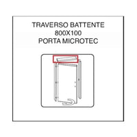 R TRAVERSO BATTENTE X PORTA MICROTEC FRASSINO/BIANCO 210X80- 1,0 confezione