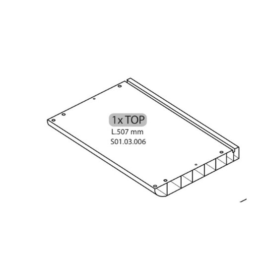 R 1XTOP L.507mm x ARMADIO SPORCO PULITO RESINA 1 ANTA- 1,0 pz