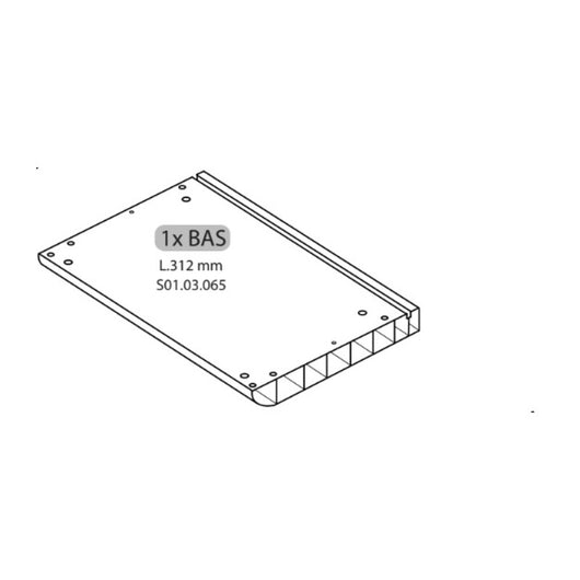R 1XBAS L.312 mm X ARMADIO SPOGLIATOIO RESINA A 1 POSTO IN KIT C/SERRAT- 1,0 pz