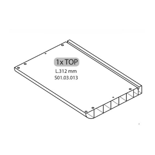 R 1XTOP L.312 mm X ARMADIO SPOGLIATOIO RESINA A 1 POSTO IN KIT C/SERRAT- 1,0 pz