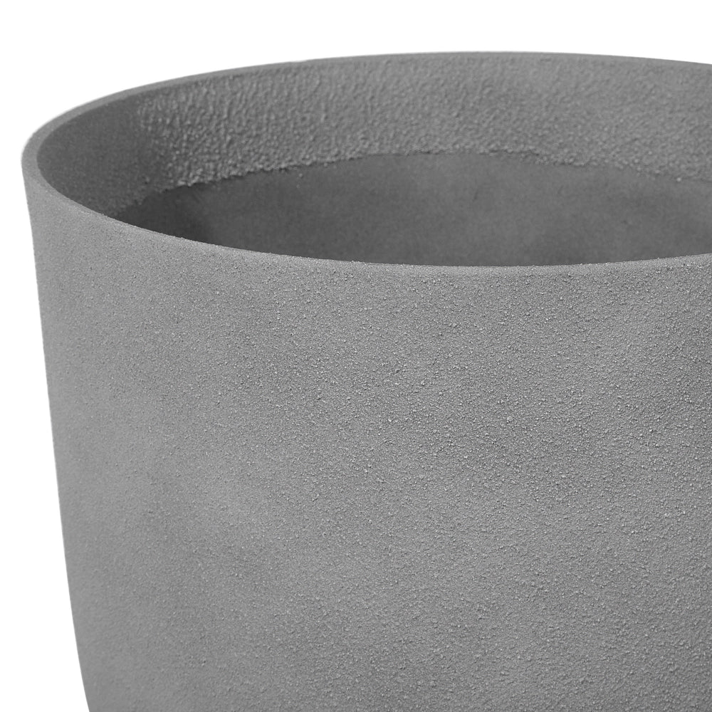 Vaso per piante in pietra grigia in poliresina 43 x 43 x 52 cm per interni ed esterni