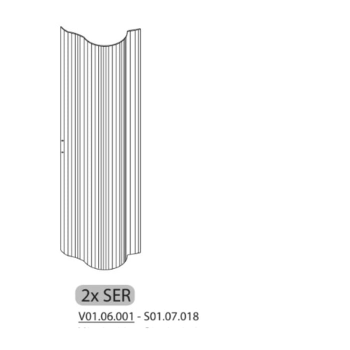 R 2XSER S01.07.018 X COPRICALDAIA RESINA HIMALAYA C/SERRANDA 59X39X98H- 1,0 pz