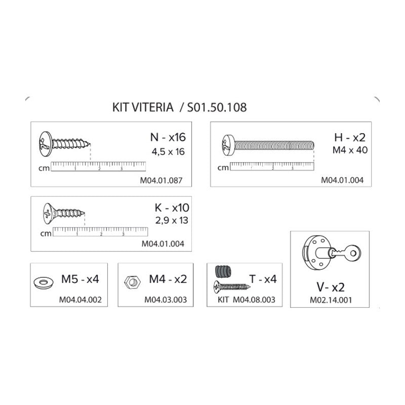 R KIT VITERIA /S01.50.108 X ARMADIO SPOGLIATOIO RESINA A 2 POSTI IN KIT C/SERRAT- 1,0 confezione