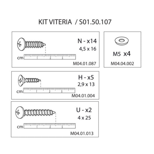 R KIT VITERIA S01.50.107 X ARMADIO SPOGLIATOIO RESINA A 1 POSTO IN KIT C/SERRAT- 1,0 confezione