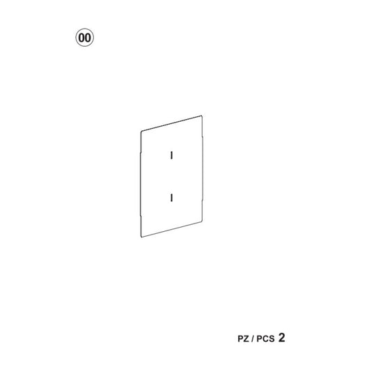 R PANNELLO POST.(00) X ARMADIO BIOS 2 ANTE 65X37X165 PORTASCOPE  ART.301- 1,0 pz