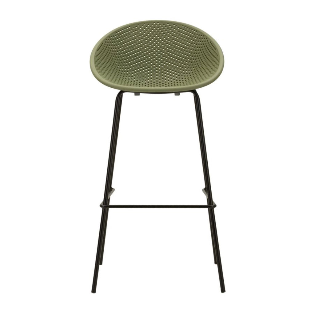 Set di 2 Sgabelli Alti VKH1089, Verde, Metallo, 50x50x98 cm