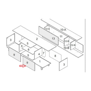 R PART 9 ANTA  X  PARETE ATTREZZATA ZAIKEN- 1,0 pz