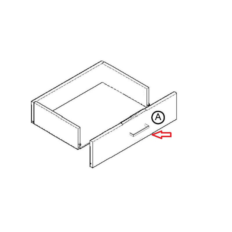 R FRONTALE CASSETTO X KIT COMODINO 2 CASSETTI 41X48X36 ROVERE BARLY K021- 1,0 pz