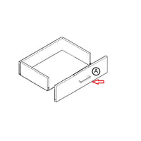 R FRONTALE CASSETTO X KIT COMODINO 2 CASSETTI 41X48X36 ROVERE BARLY K021- 1,0 pz