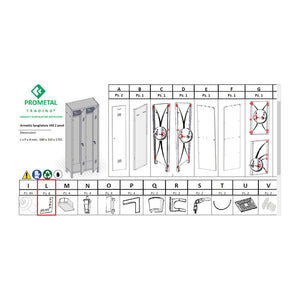 R PARTICOLARE (LX8 )XARMADIO SPOGLIATOIO A 2 POSTI IN KIT C/SERRATURA- 1,0 confezione