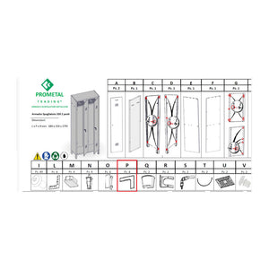 R PARTICOLARE (PX4 )XARMADIO SPOGLIATOIO A 2 POSTI IN KIT C/SERRATURA- 1,0 confezione