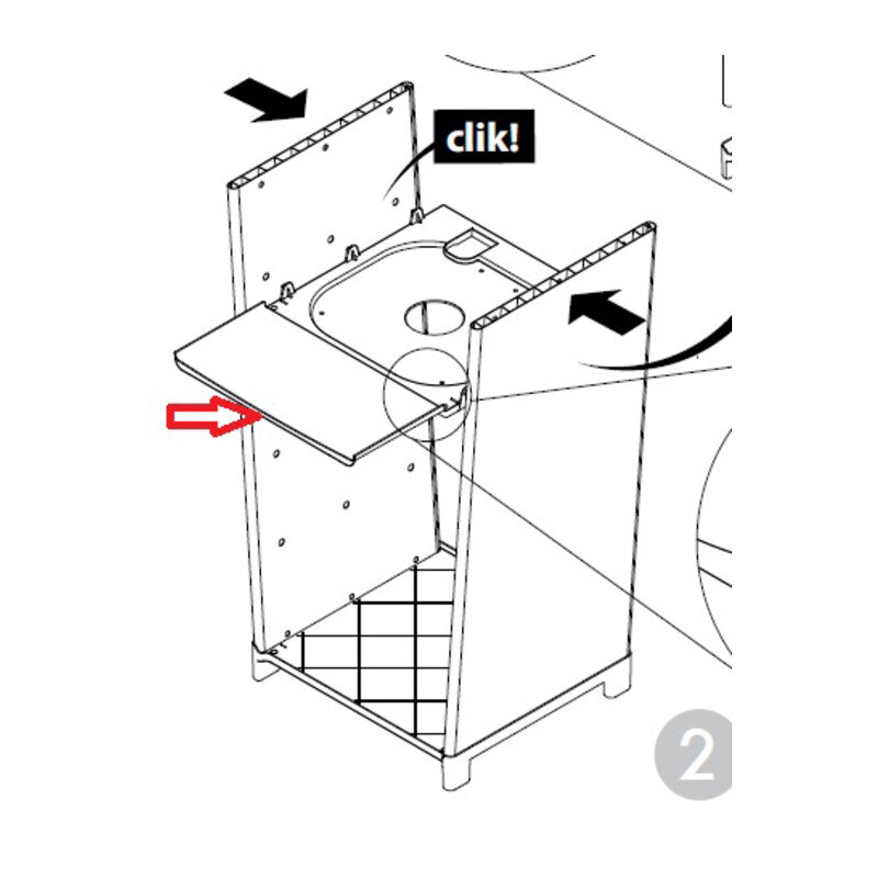 R RIPIANO CENTRALE X KIT MOBILE PER LAVATOIO 40X40x87H CM- 1,0 pz