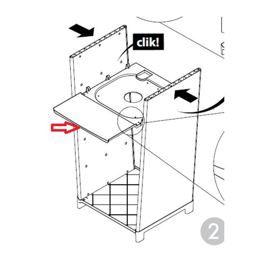R RIPIANO CENTRALE X KIT MOBILE PER LAVATOIO 40X40x87H CM- 1,0 pz