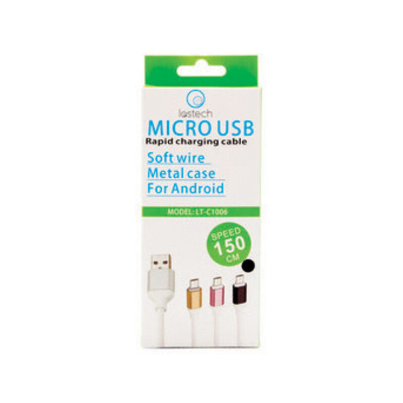 CAVO MICRO USB CARICA RAPIDA SOFT WIRE 150 CM- 1,0 pz