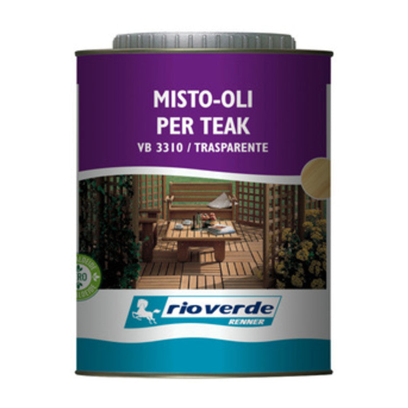 RIOVERDE VB 3310 OLIO PER TEAK 0,750 L TRASPARENTE- 6,0 pz