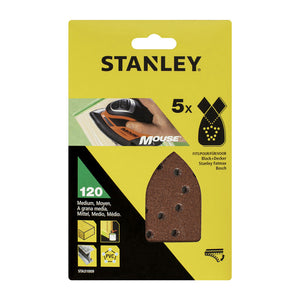 PIRANHA STANLEY STA31009 (X31009) 5 FOGLI VELCRO PER MOUSE GR.120- STANLEY- 1,0 confezione