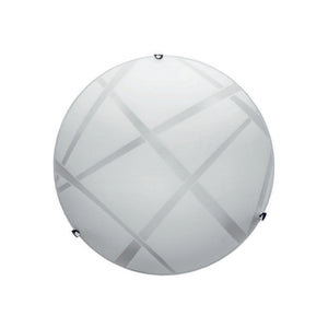 PLAFONIERA DARIO D 30 CM 1 LUCE E27 CROMO B/CO- 4,0 pz