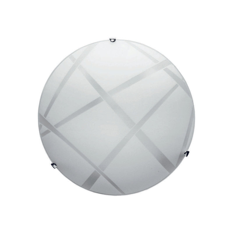 PLAFONIERA DARIO D 30 CM 1 LUCE E27 CROMO B/CO- 4,0 pz