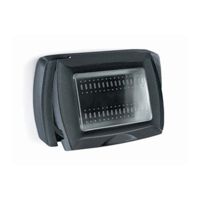 PLACCA LIFE BOX SYSTEM P/ESTERNO IP55 NERO 3P- ELETTROCANALI- 1,0 pz