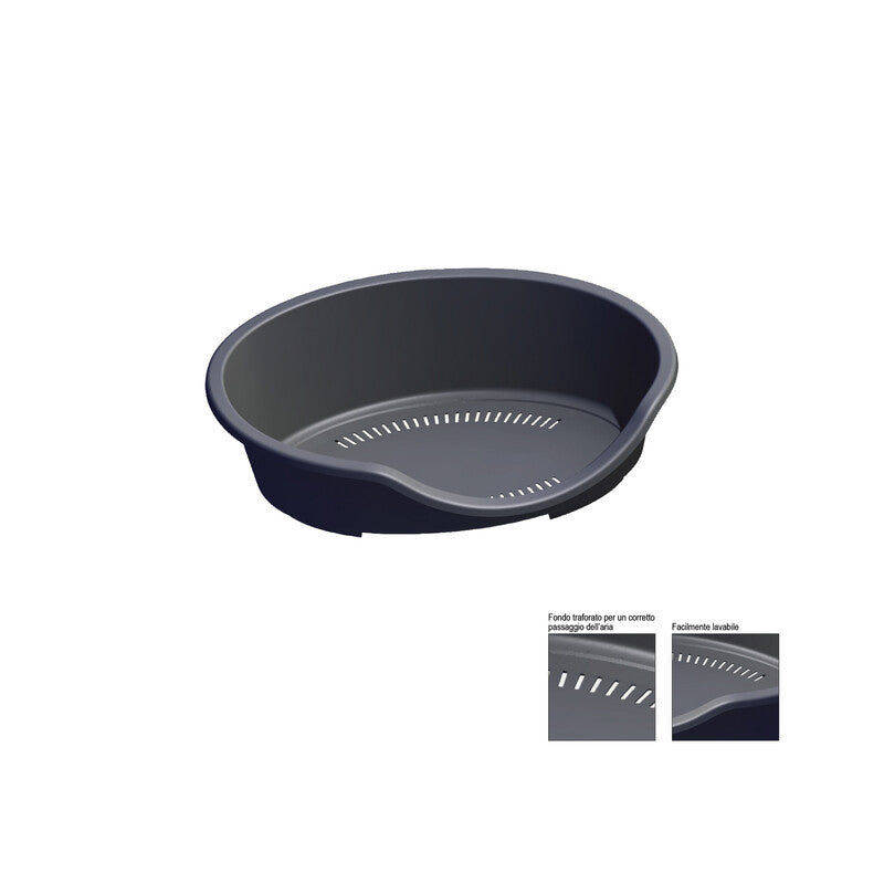 ZOOV LETTINO PER CANI/GATTI CM.80X60X25 GRIGIO- 1,0 pz