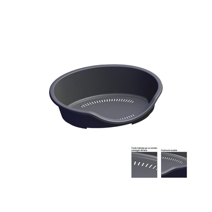 ZOOV LETTINO PER CANI/GATTI CM.80X60X25 GRIGIO- 1,0 pz