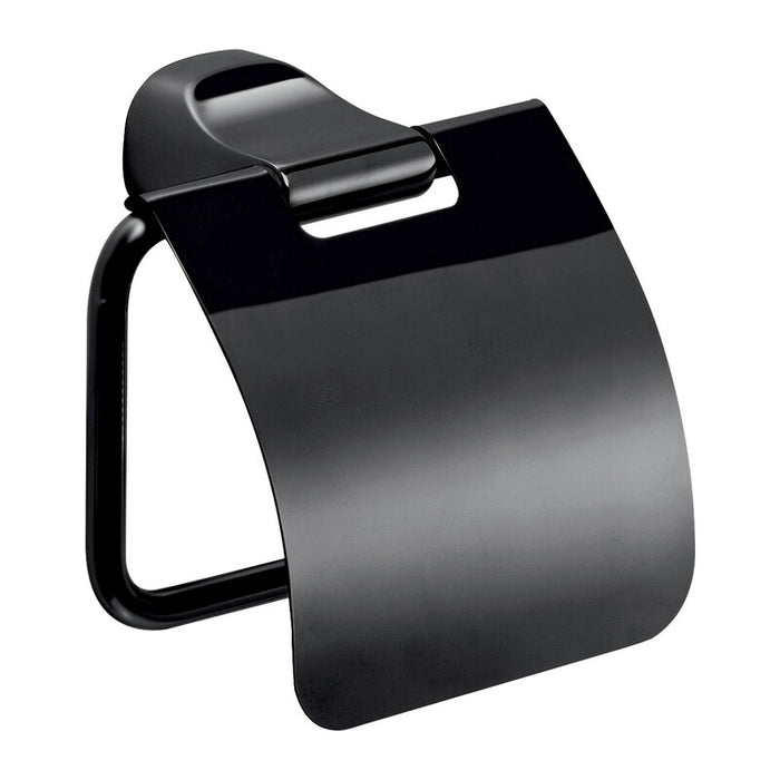 GEDY ST25    STELVIO PORTAROTOLO C/COPERCHIO NERO OPACO- 1,0 pz