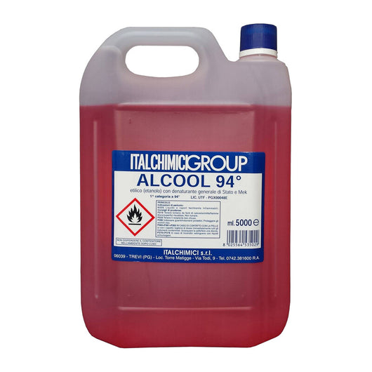 ALCOOL DENATURATO 94 CERTIFICATO 5 L ITALCHIMICI- 4,0 pz