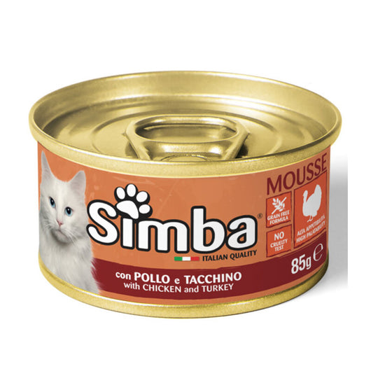CIBO GATTO MONGE SIMBA  85 G POLLO E TACCHINO- 24,0 pz