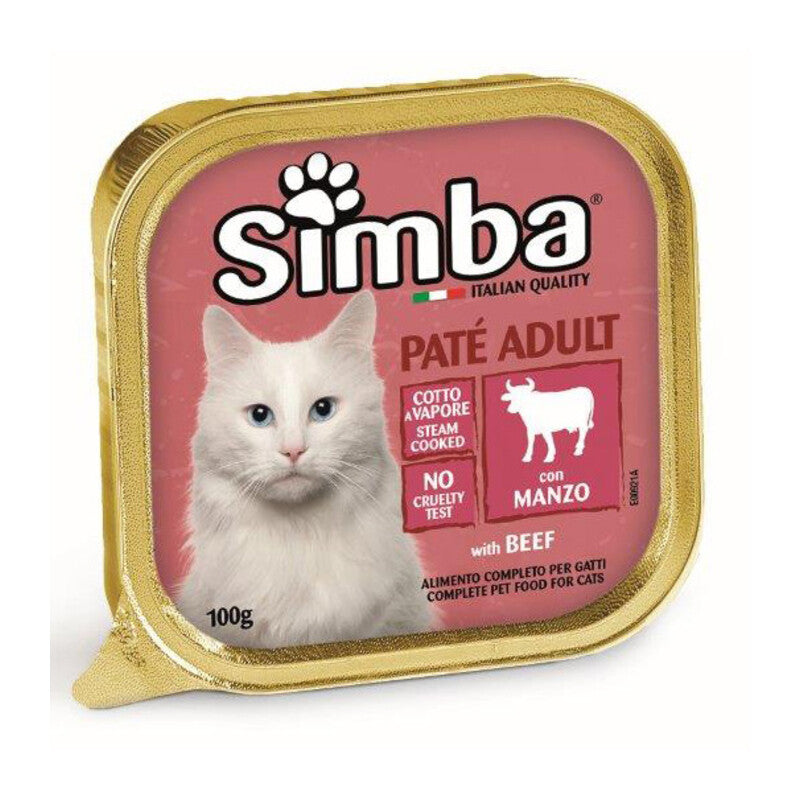 CIBO GATTO MONGE SIMBA 100 G PATE VSC MANZO- 32,0 pz