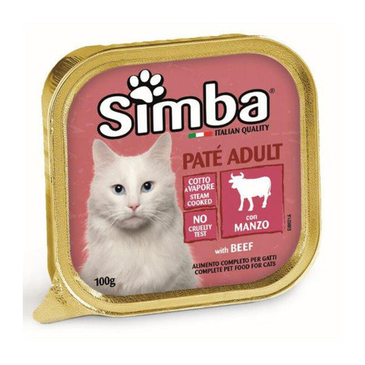 CIBO GATTO MONGE SIMBA 100 G PATE VSC MANZO- 32,0 pz