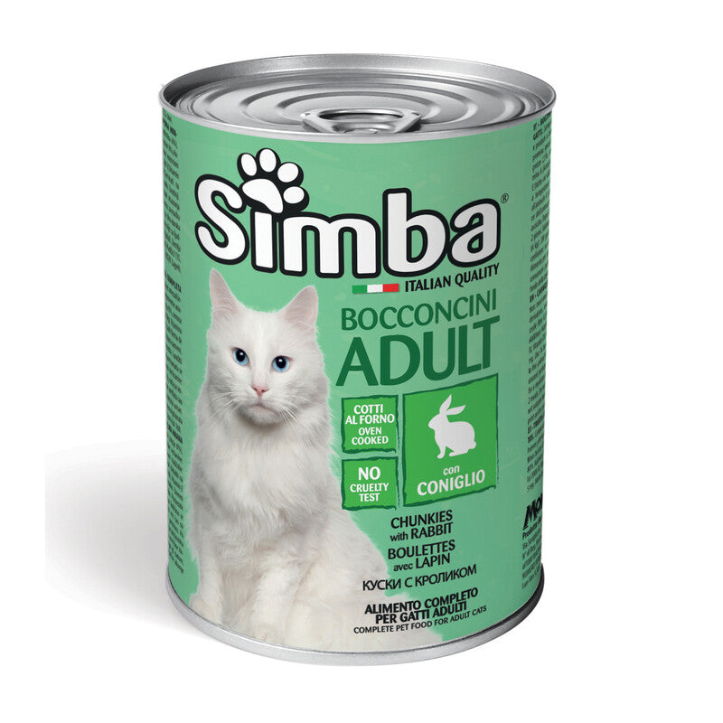 CIBO GATTO MONGE SIMBA 415 G BOCCONCINI CONIGLIO- 24,0 pz