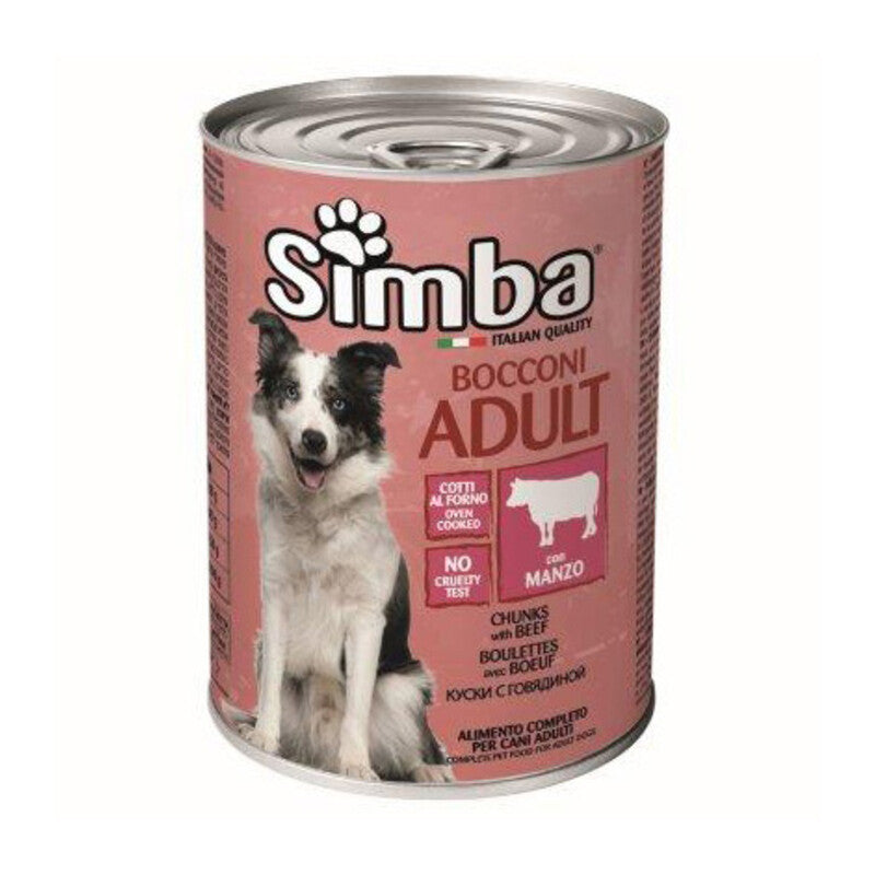 CIBO CANE MONGE SIMBA  415 G BOCCONC VITELLO- 24,0 pz