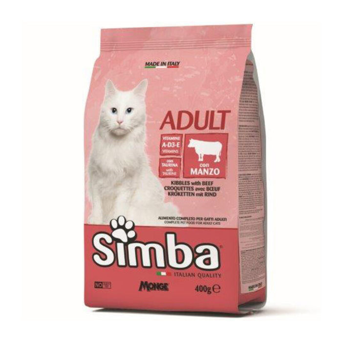 CIBO GATTO MONGE SIMBA 400 G CROCCANTINI MANZO- 1,0 pz