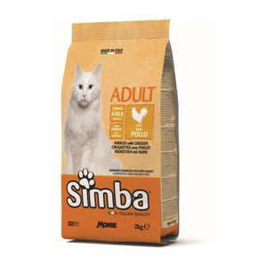 CIBO GATTO MONGE SIMBA 2 KG CROCCANTINI POLLO- 1,0 pz