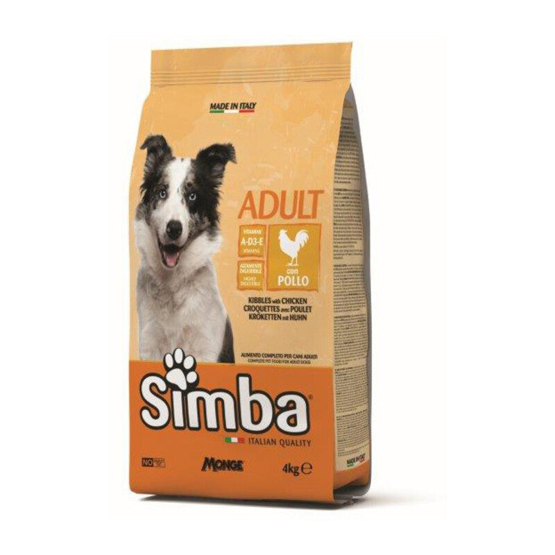CROCCHETTA CANE MONGE SIMBA  4 KG ADULT POLLO- 1,0 pz