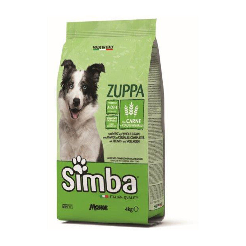 CIBO CANE MONGE SIMBA  4 KG ZUPPA CARNE E CEREALI- 1,0 pz