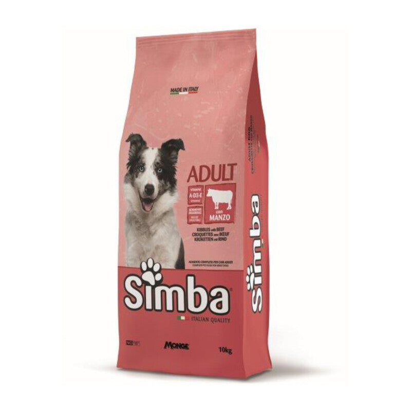 CROCCHETTA CANE MONGE SIMBA 10 KG ADULT MANZO- 1,0 pz