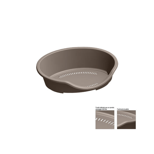 ZOOV LETTINO PER CANI/GATTI CM.60X40X20 TORTORA- 1,0 pz