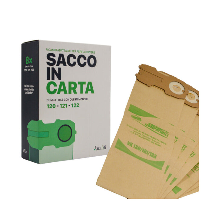RICAMBIO FOLLETTO SACCO IN CARTA K120/1/2 PZ.8- 1,0 confezione
