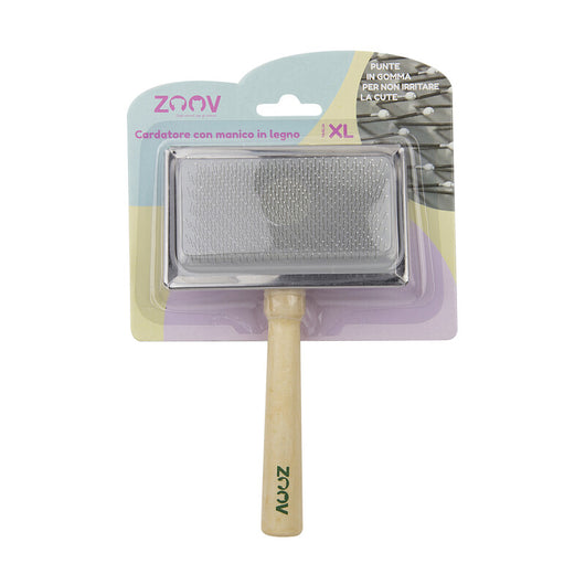 ZOOV CARDATORE C/MANICO LEGNO 12X7 CM- 12,0 pz