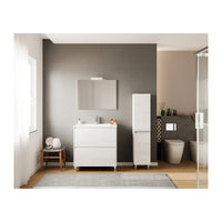 COLONNA BAGNO LISBONA ROVERE BIANCO- 1,0 pz