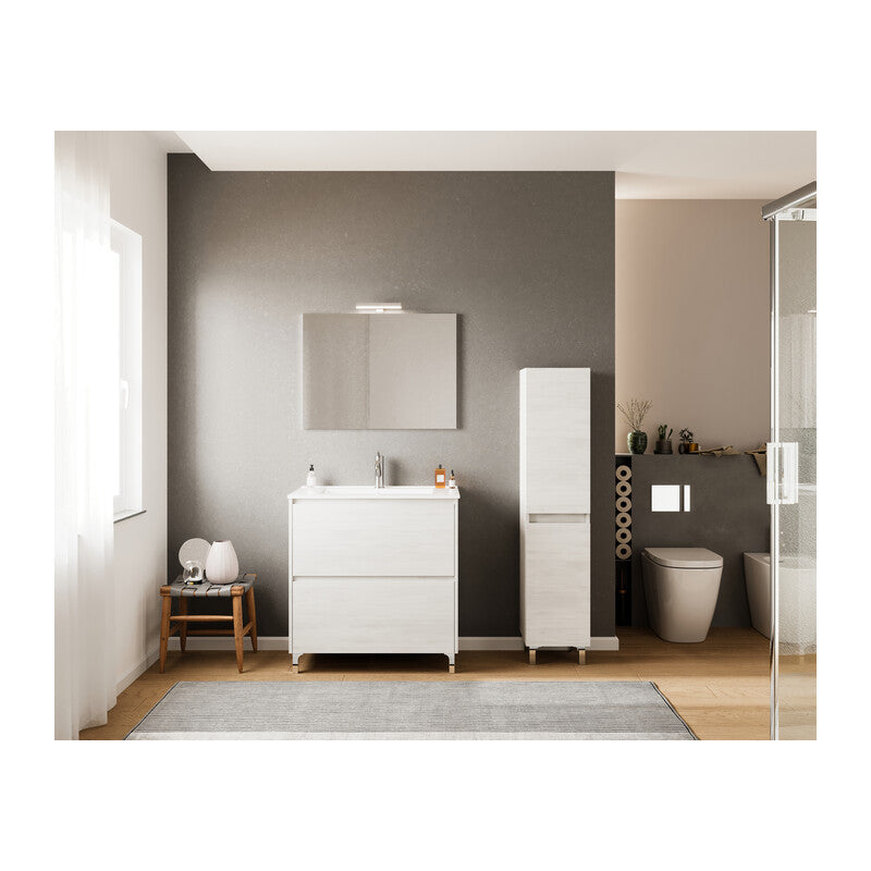 COLONNA BAGNO LISBONA ROVERE BIANCO- 1,0 pz