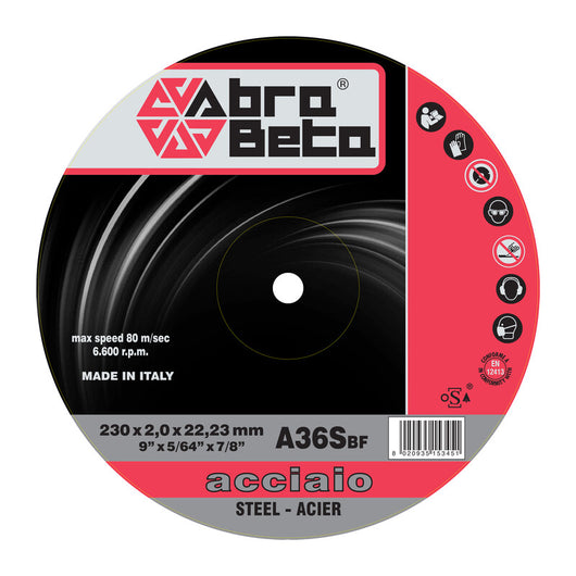 ABRABETA DISCO P/FERRO D 230X2,0 MM- 25,0 pz