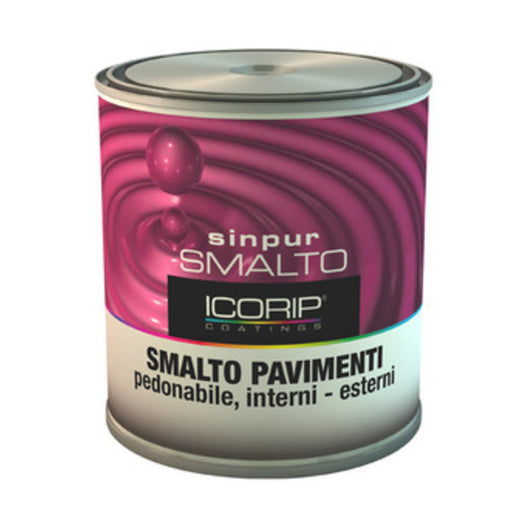 SMALTO SINPUR ROSSO PER PAVIMENTO 0,750 L- COLORIFICIO I.CO.RI.P.- 6,0 pz